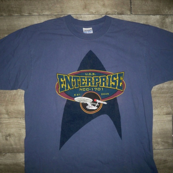 Vtg Star Trek USS Enterprise NCC-1701 Tee Shirt XL - Picture 3 of 9